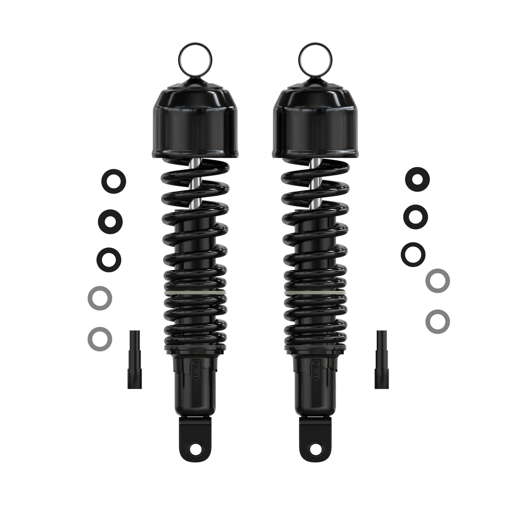 Universal All Black Shock Absorber Set - 335mm Eye to Clevis
