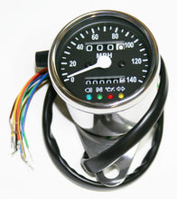 Load image into Gallery viewer, Universal 2:1 Mini Speedo (MPH) - Black Face - 60MPH=2240RPM