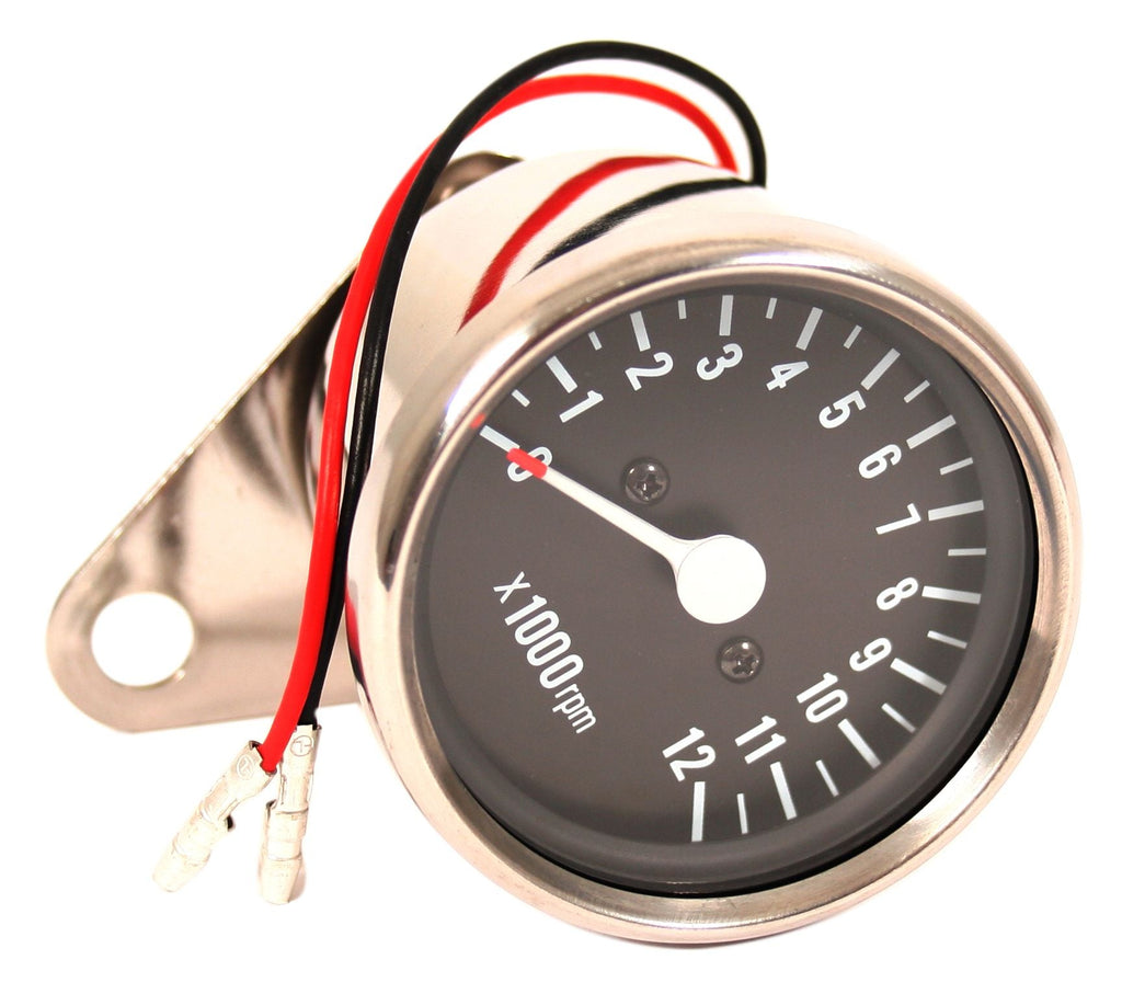 Universal 5:1 Mini Tachometer - Black Face