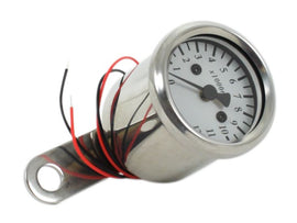 Universal 4:1 Mini Tachometer - White Face