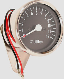 Universal 4:1 Mini Tachometer - Black Face
