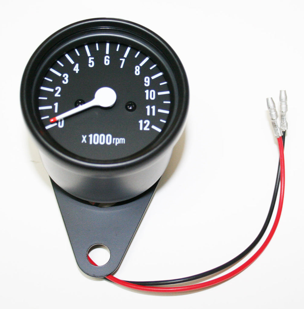 Universal 7:1 Mini Tachometer - All Black