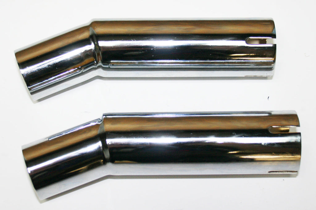 Universal Chrome Upswept Muffler Extension Set