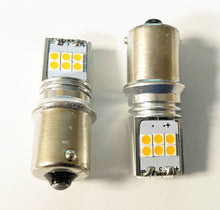 Load image into Gallery viewer, Universal 1156 Amber LED Indicator Bulb Set/2