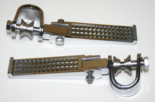 Load image into Gallery viewer, Universal Custom Pebble Chrome Crash Bar Highway Footpeg Set