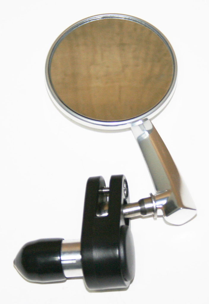 Universal Bar End 3" Mirror - Polished Aluminum - Right Side