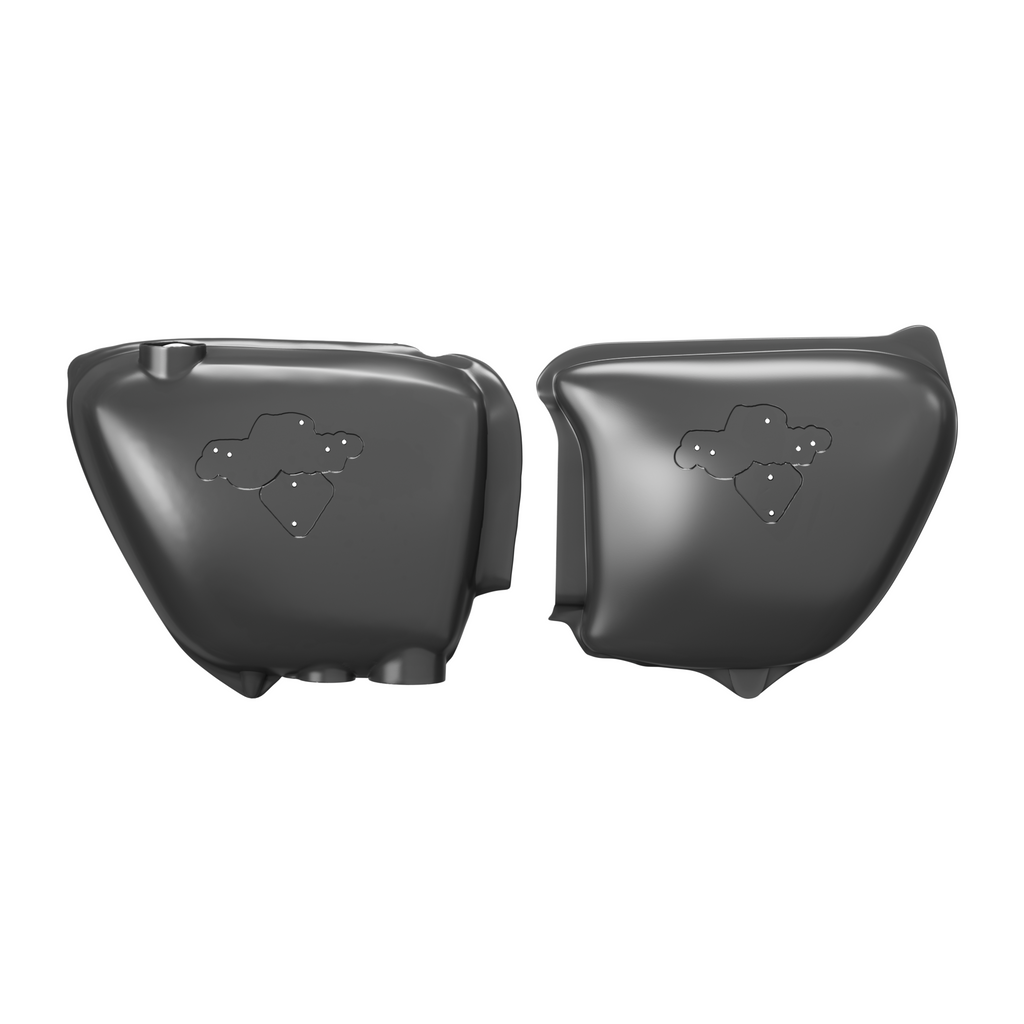 1971-76 Honda CB750K Side Cover Set - Replaces Honda OEM 83600-341-701