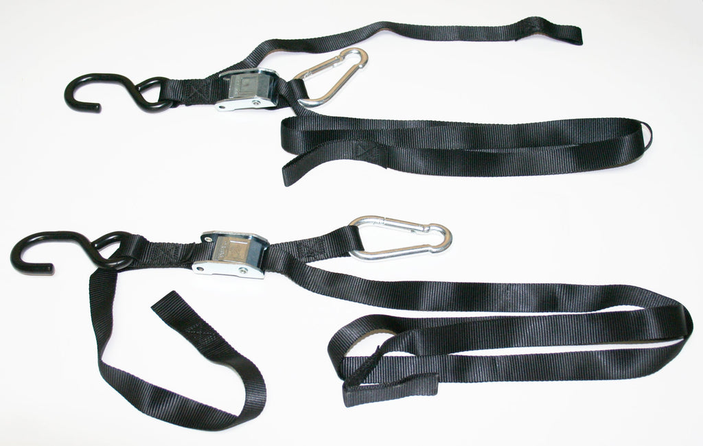 Universal Black Tie Downs w/ Assist Carabiner