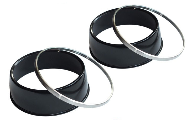 Honda CB750F CB750K CB550K Two Metal Speedo / Tach Gauge Covers With Crimp Rings