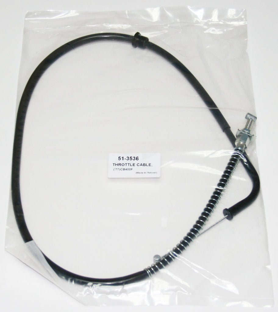 1977 Honda CB400F Throttle Cable - Push - Replaces Honda OEM 17920-377-710