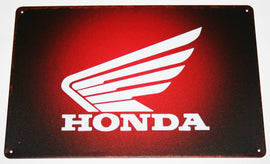 Universal Honda Logo (White Logo) - Tin Sign