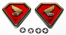 Load image into Gallery viewer, 1971-76 Honda CB750K Side Cover Emblem Set 1971-76K - Red - Replaces Honda OEM 87126-300-405