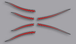 1972 Honda XL250 Front & Rear Fender Decal Set