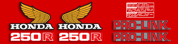 1982-83 Honda XL250R Complete Decal Set