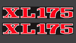 1977 Honda XL175 Side Cover Decal Set
