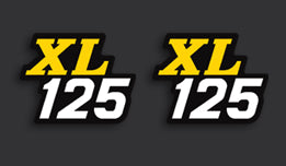 1976 Honda XL125 Side Cover Decal Set
