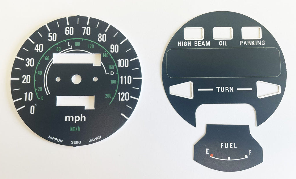 1977 Honda CB750A Speedo Face Plate & Gear Indicator Decal Set