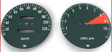 Load image into Gallery viewer, 1972 Honda CB750K Speedo &amp; Tachometer Face Plate Set - KM/H