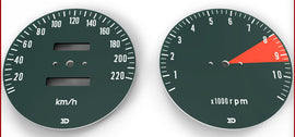 1972 Honda CB750K Speedo & Tachometer Face Plate Set - KM/H