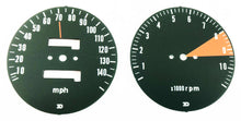 Load image into Gallery viewer, 1974 Honda CB750K Speedo &amp; Tachometer Face Plate Set - MPH