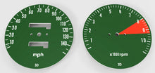 Load image into Gallery viewer, 1976 Honda CB750K Speedo &amp; Tachometer Face Plate Set - MPH