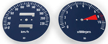 Load image into Gallery viewer, 1978 Honda CB750K Speedo &amp; Tachometer Face Plate Set - KM/H