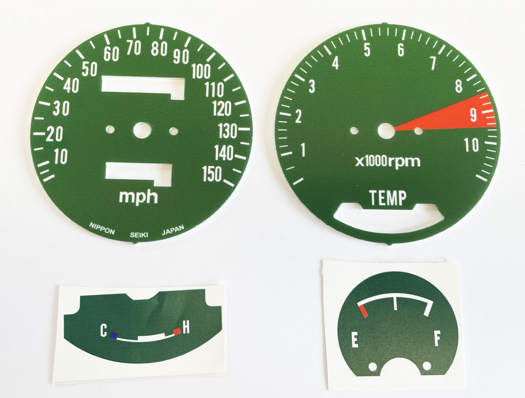 1975 Honda GL1000 K0 Speedometer & Tachometer Face Plate Set - MPH