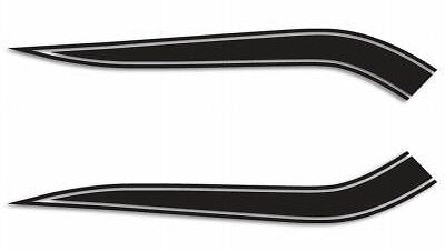 1969-72 Honda CB450K Gas Tank Stripe Decals - Black Stripes