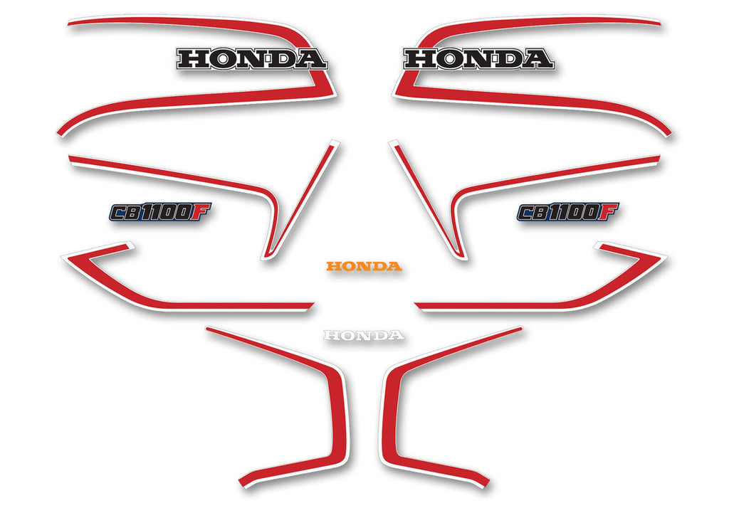 1983 Honda CB1100F Complete Decal Set - Blue & White USA Model