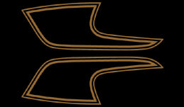 1974 Honda CB350F Gas Tank Decal Set - Glory Blue Black Metallic