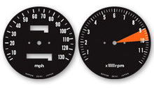 Load image into Gallery viewer, 1975-76 Honda CB500T Speedo &amp; Tach Face Decal Set - MPH