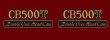Load image into Gallery viewer, 1975-76 Honda CB500T Side Cover Decal Set - Glory Brown Metallic / Candy Antares Red