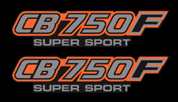 1982 Honda CB750F Side Panel Logo Decal Set - Black Model