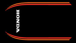 1980 Honda CB750F Tail Section Stripe Decal Set - Black Model