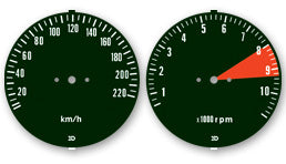 1976 Honda CB750K Speedo & Tach Face Decal Set - KM/H