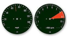 Load image into Gallery viewer, 1971 Honda CB750K Speedo &amp; Tach Face Decal Set - MPH