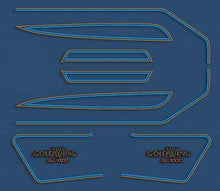 Load image into Gallery viewer, 1977 Honda GL1000 GL1000K 1977 Complete Decal Set - Candy Sirus Blue Model