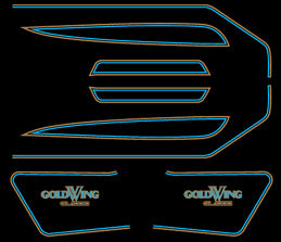 1977 Honda CB750K GL1000K 1977 Complete Decal Set - Black Model