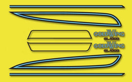 1976 Honda GL1000 GL1000K 1976 Complete Decal Set - Sulfur Yellow Model