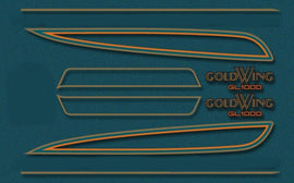 1975 Honda GL1000 GL1000K 1975 Complete Decal Set - Candy Blue Green Model