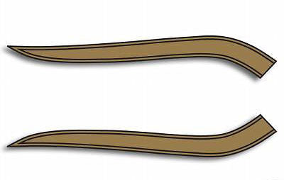 1971 Honda CB750K Gas Tank Stripe Decals - Gold Stripes