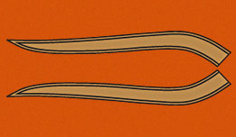 1969-70 Honda CB750K Gas Tank Stripe Decals - Gold Stripes