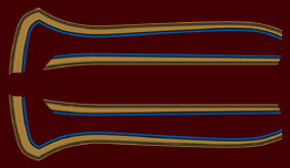 1978 Honda CB750K Gas Tank Stripe Decals - Gold/Blue Stripes