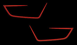 1979 Honda CB750K Side Cover Stripe Decals - Black Model