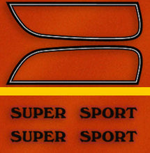 Load image into Gallery viewer, 1975 Honda CB750F Gas Tank Decal Set - Flake Sunrise Orange Model