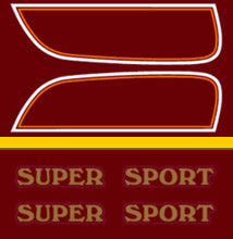 Load image into Gallery viewer, 1976 Honda CB750F Gas Tank Decal Set - Candy Antares Red
