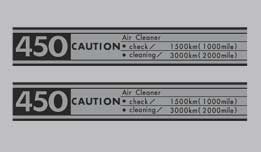 1965-68 Honda CB450K CB450K0 Black Bomber Side Decals