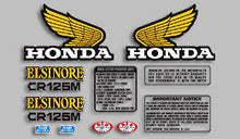 Load image into Gallery viewer, 1974-75 Honda CR125M Elsinore 11 Pc. Decal Set