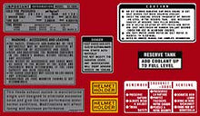 Load image into Gallery viewer, 1978-79 Honda GL1000 Warning and Service Label Set