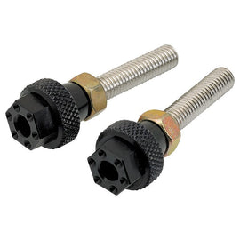 Honda CB750 CB550 CB500 CB400 Custom Drive Chain Adjuster Screws - Black - Joker Machine